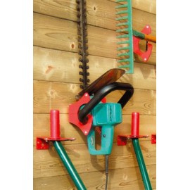 Lot De 2 Supports Muraux Pour Débroussailleuse YOPOTIKA – En Acier Haute Résistance, Revêtement Orange – Pour Garage, Abri De Jardin – Fixation Incluse (vis Et Chevilles)